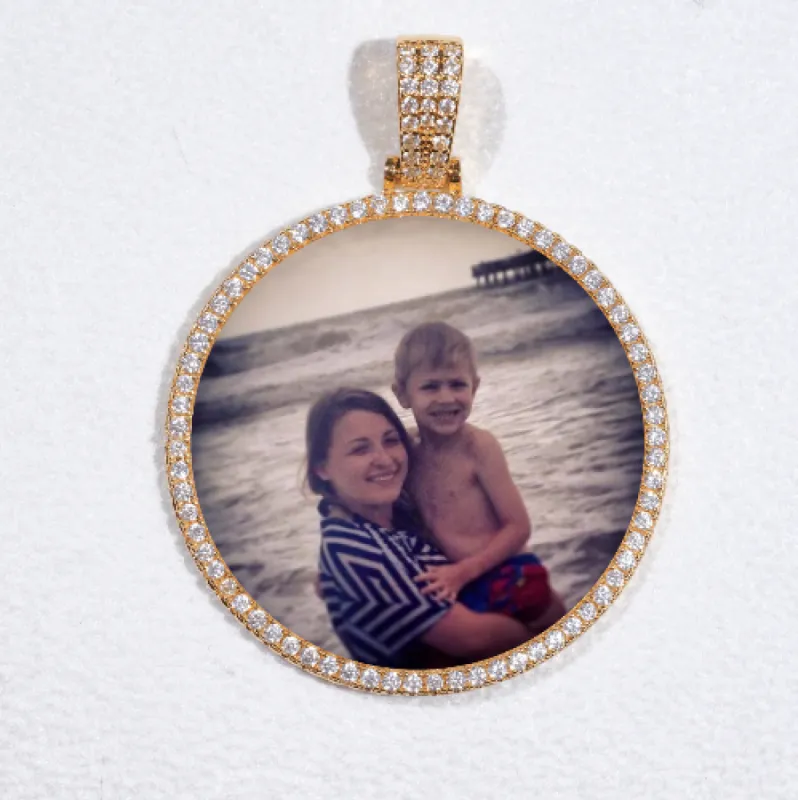 MEDIUM 3D CIRCLE CUSTOM PICTURE PENDANT sold by The GUU Shop