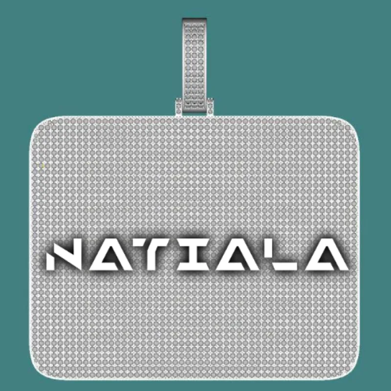 CUSTOM LETTER NECKLACE 3D BIG SQUARE sold by The GUU Shop