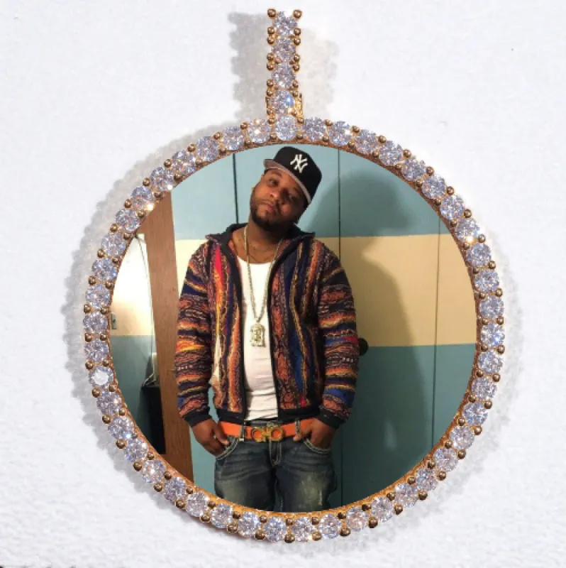 LARGE 3D CIRCLE CUSTOM PICTURE PENDANT sold by The GUU Shop