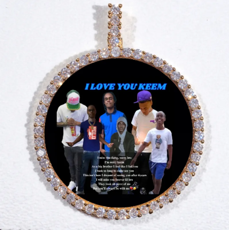 LARGE 3D CIRCLE CUSTOM PICTURE PENDANT sold by The GUU Shop