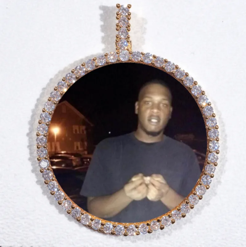 LARGE 3D CIRCLE CUSTOM PICTURE PENDANT sold by The GUU Shop