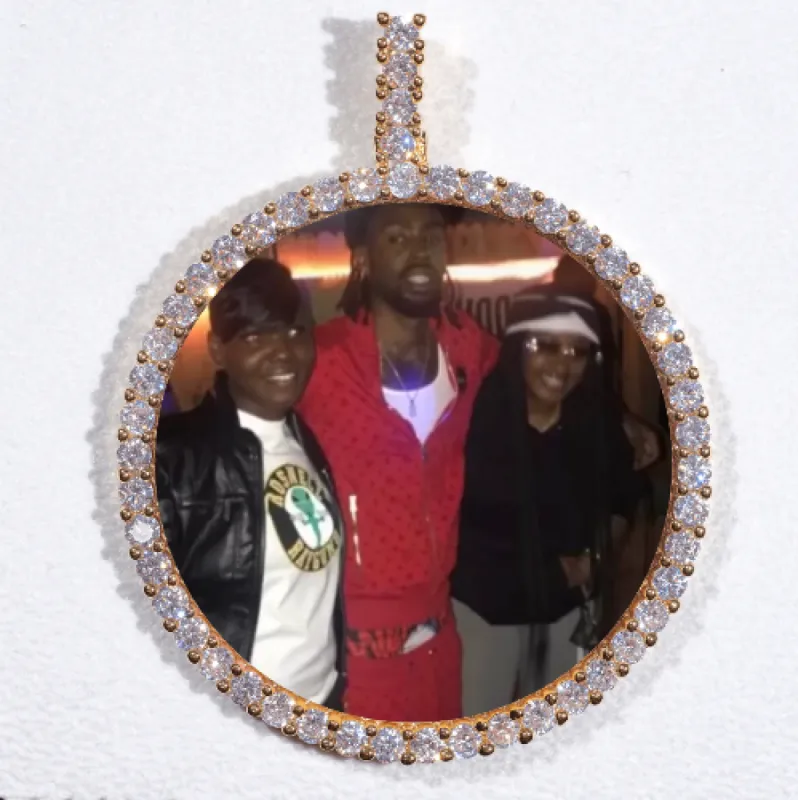 LARGE 3D CIRCLE CUSTOM PICTURE PENDANT sold by The GUU Shop