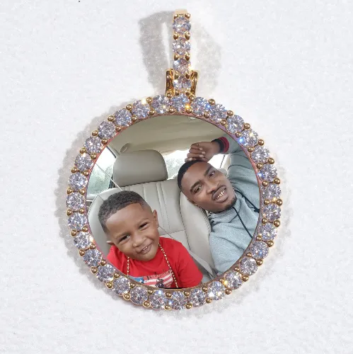 3D CIRCLE CUSTOM PICTURE PENDANT SMALL SIZE sold by The GUU Shop