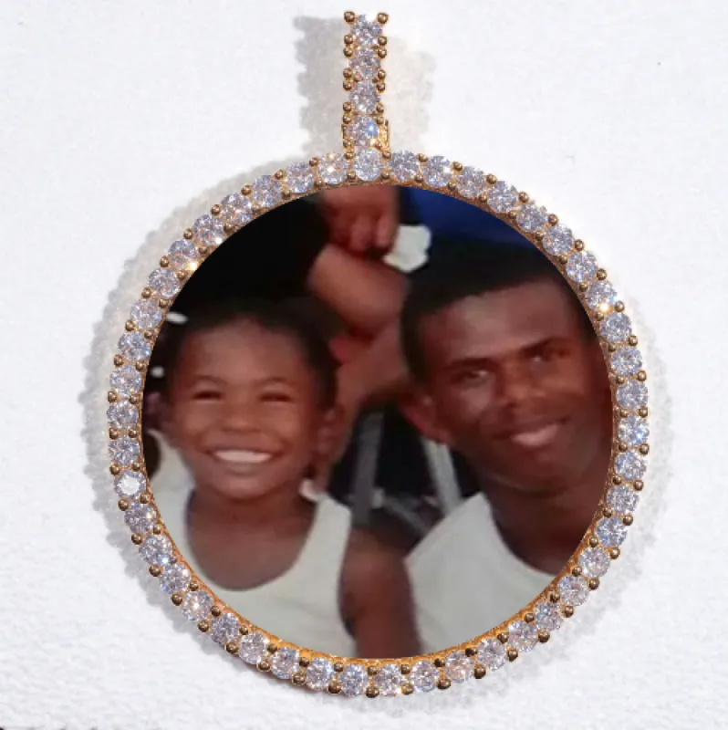 LARGE 3D CIRCLE CUSTOM PICTURE PENDANT sold by The GUU Shop