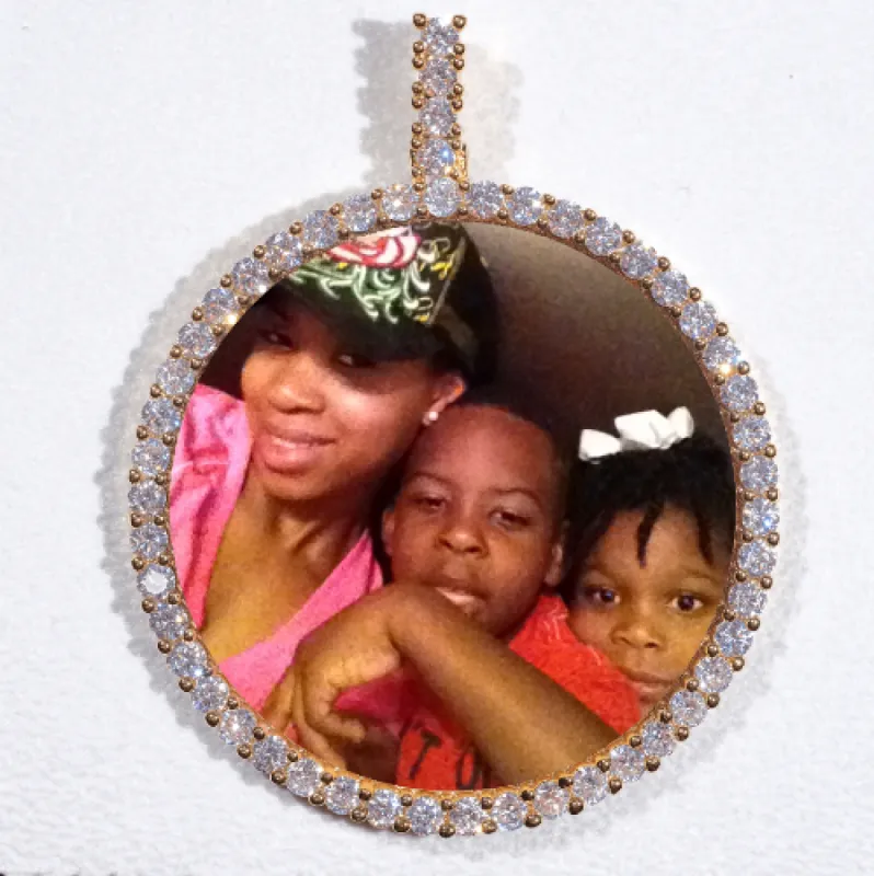 LARGE 3D CIRCLE CUSTOM PICTURE PENDANT sold by The GUU Shop