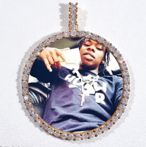 LARGE 3D CIRCLE CUSTOM PICTURE PENDANT sold by The GUU Shop