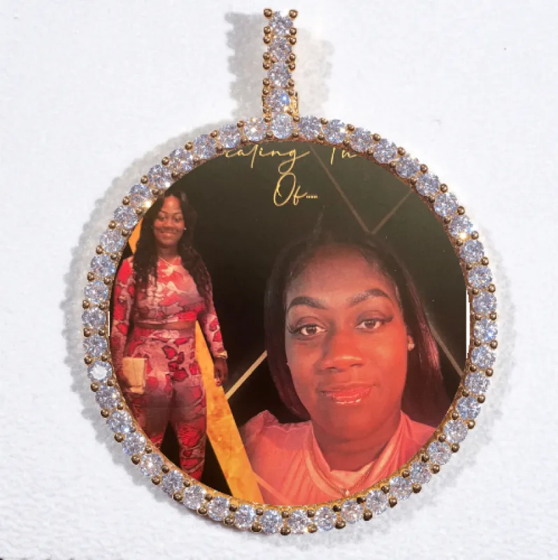 LARGE 3D CIRCLE CUSTOM PICTURE PENDANT sold by The GUU Shop