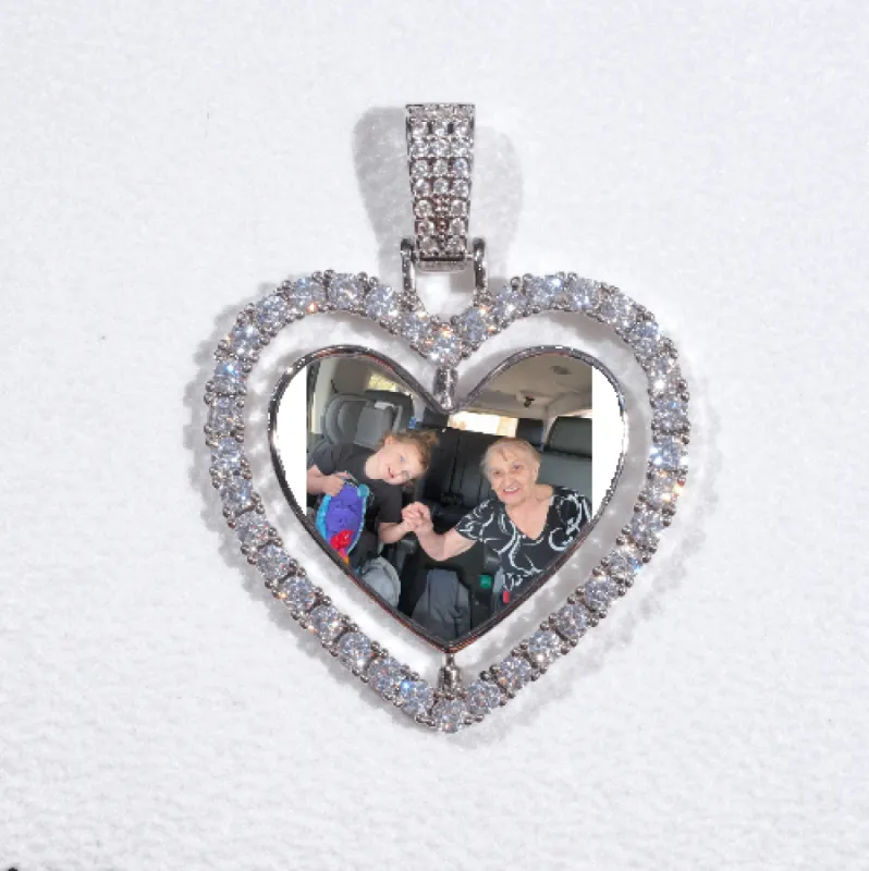 3D Spinning 2-Faced Heart Custom Picture Pendant sold by The GUU Shop