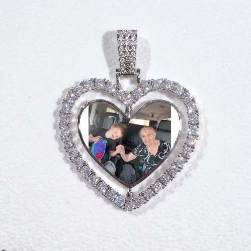 3D Spinning 2-Faced Heart Custom Picture Pendant sold by The GUU Shop