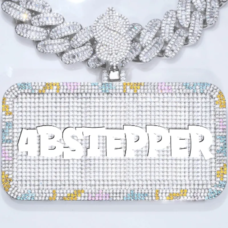 CUSTOM LETTER NECKLACE 3D COLORFUL SQUARE sold by The GUU Shop