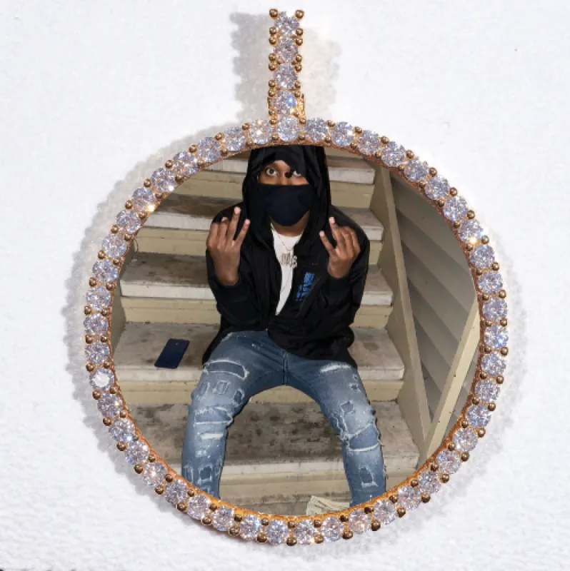 LARGE 3D CIRCLE CUSTOM PICTURE PENDANT sold by The GUU Shop