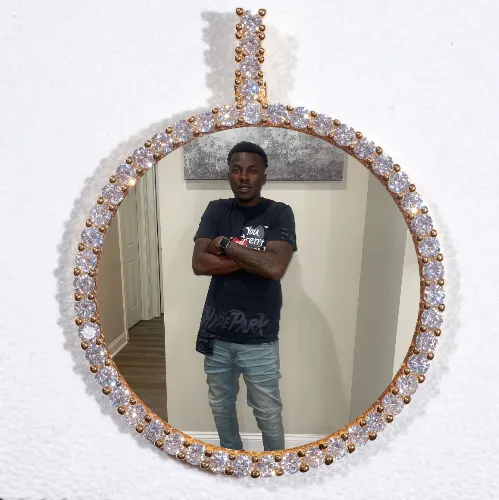 LARGE 3D CIRCLE CUSTOM PICTURE PENDANT sold by The GUU Shop