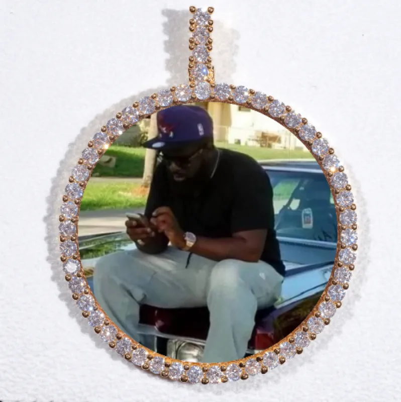 LARGE 3D CIRCLE CUSTOM PICTURE PENDANT sold by The GUU Shop