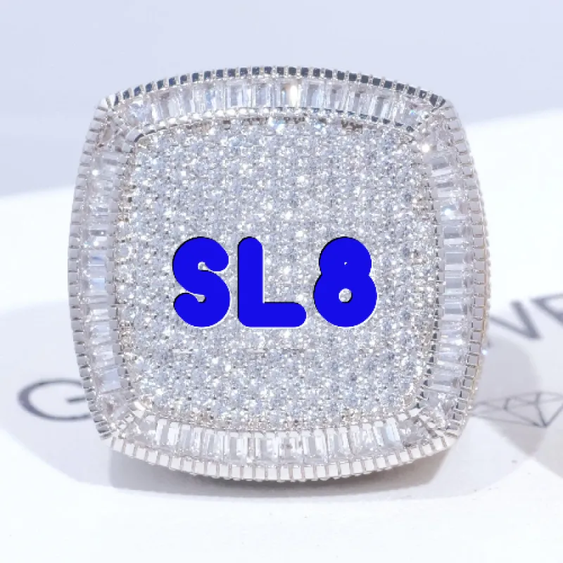 CUSTOM LETTER 3D ICED RING sold by The GUU Shop