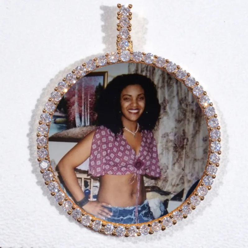 LARGE 3D CIRCLE CUSTOM PICTURE PENDANT sold by The GUU Shop