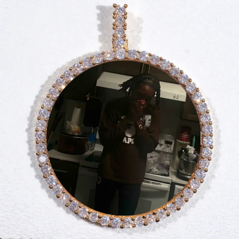 LARGE 3D CIRCLE CUSTOM PICTURE PENDANT sold by The GUU Shop