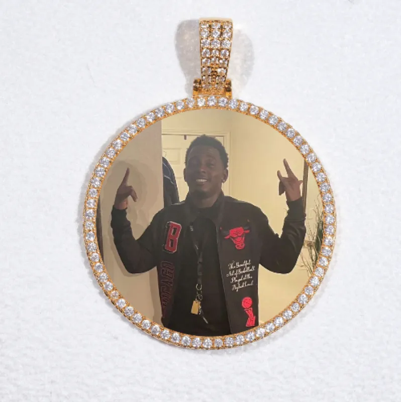 MEDIUM 3D CIRCLE CUSTOM PICTURE PENDANT sold by The GUU Shop