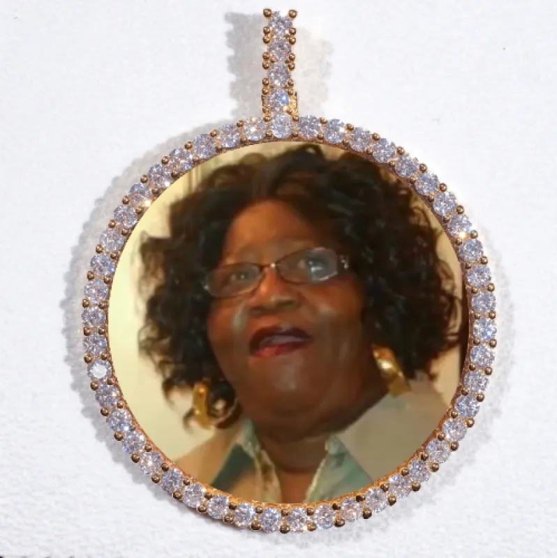 LARGE 3D CIRCLE CUSTOM PICTURE PENDANT sold by The GUU Shop