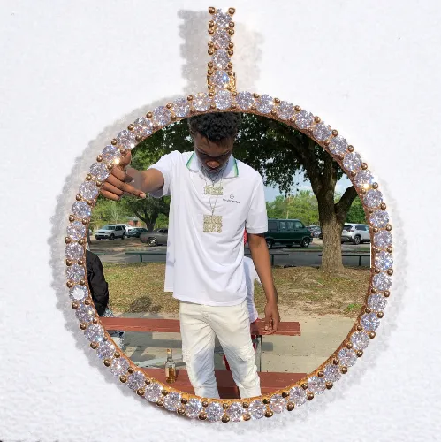 LARGE 3D CIRCLE CUSTOM PICTURE PENDANT sold by The GUU Shop