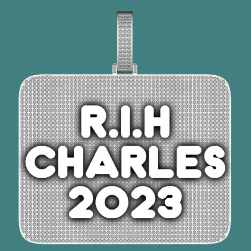 CUSTOM LETTER NECKLACE 3D BIG SQUARE sold by The GUU Shop