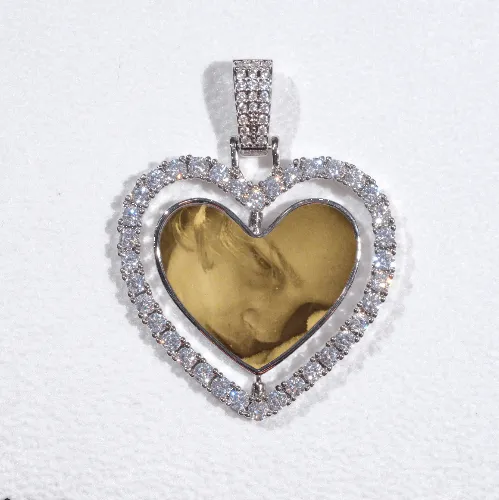 3D Spinning 2-Faced Heart Custom Picture Pendant sold by The GUU Shop