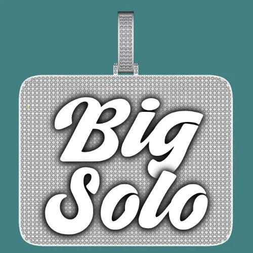 CUSTOM LETTER NECKLACE 3D BIG SQUARE sold by The GUU Shop