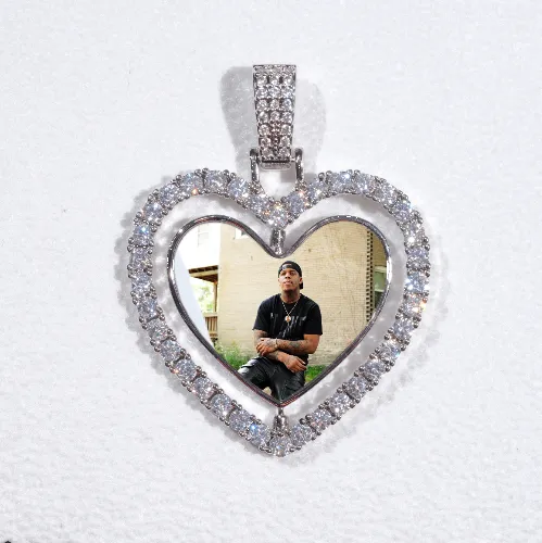 3D Spinning 2-Faced Heart Custom Picture Pendant sold by The GUU Shop