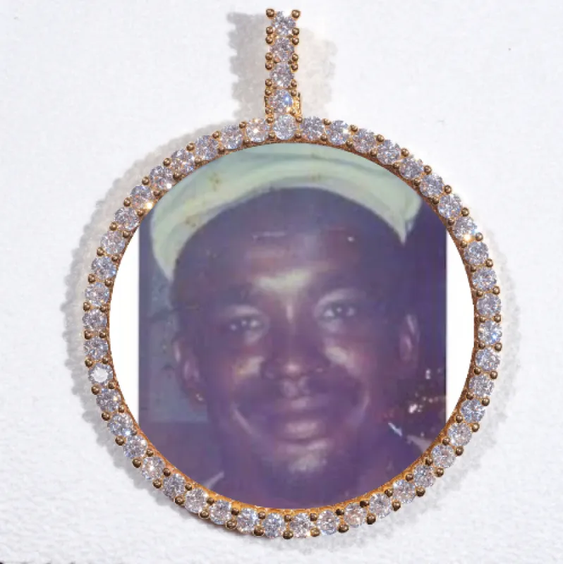 LARGE 3D CIRCLE CUSTOM PICTURE PENDANT sold by The GUU Shop