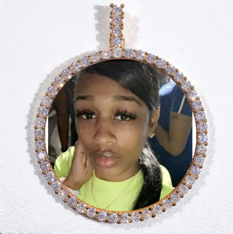 LARGE 3D CIRCLE CUSTOM PICTURE PENDANT sold by The GUU Shop