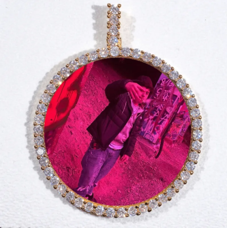 LARGE 3D CIRCLE CUSTOM PICTURE PENDANT sold by The GUU Shop