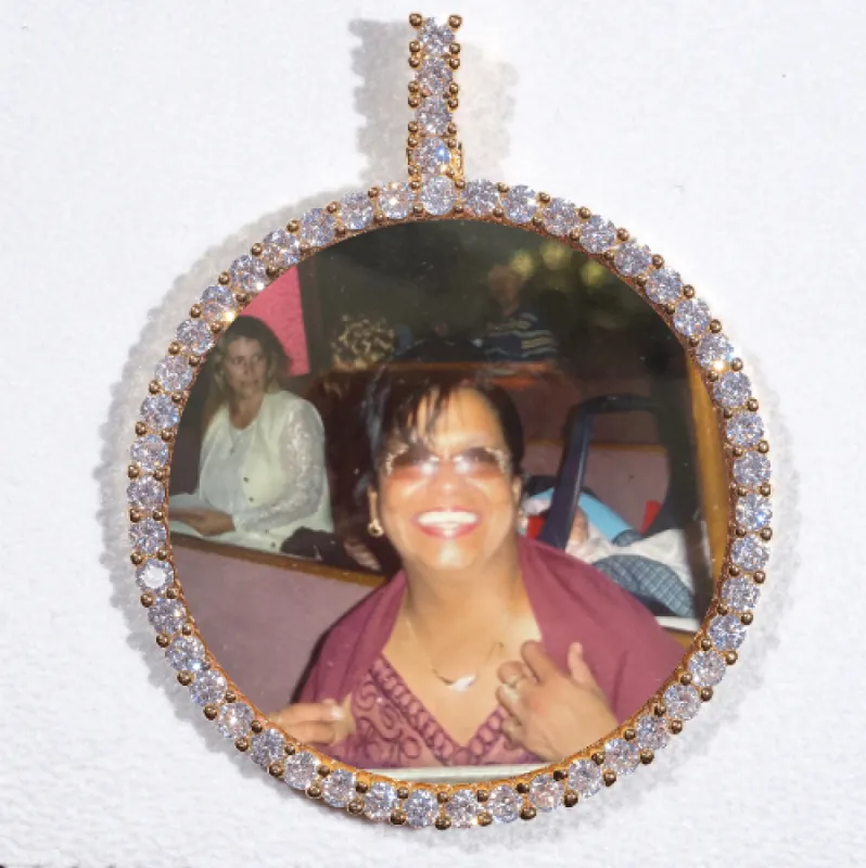LARGE 3D CIRCLE CUSTOM PICTURE PENDANT sold by The GUU Shop