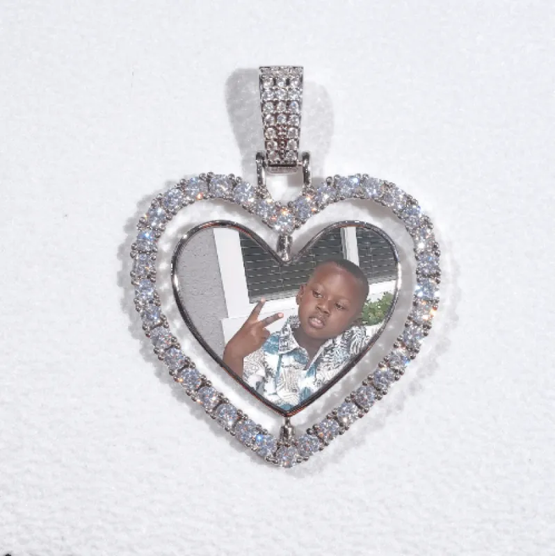 3D Spinning 2-Faced Heart Custom Picture Pendant sold by The GUU Shop