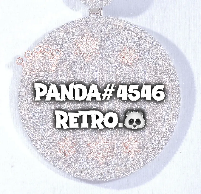 CUSTOM LETTER NECKLACE 3D BIG CROWN DISC sold by The GUU Shop