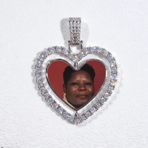 3D Spinning 2-Faced Heart Custom Picture Pendant sold by The GUU Shop