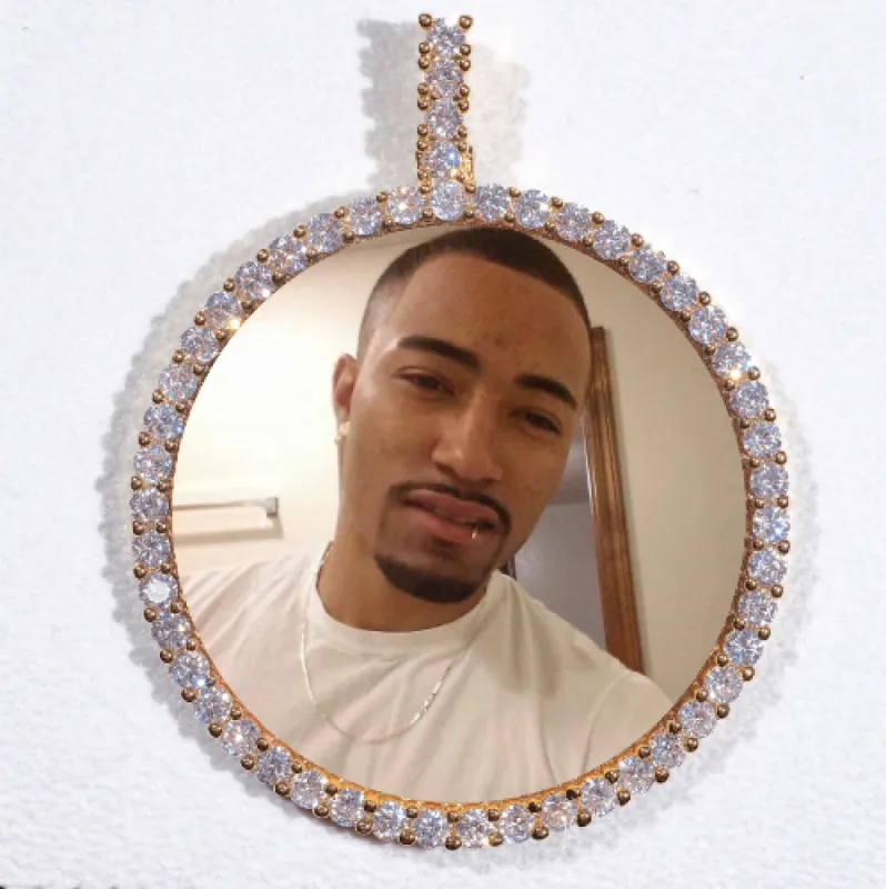 LARGE 3D CIRCLE CUSTOM PICTURE PENDANT sold by The GUU Shop