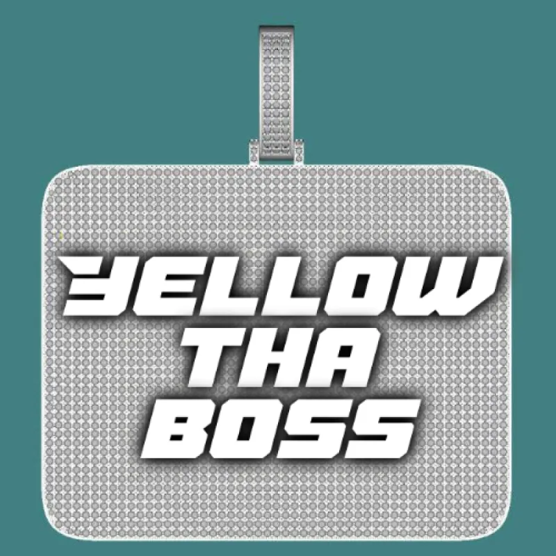 CUSTOM LETTER NECKLACE 3D BIG SQUARE made by The GUU Shop