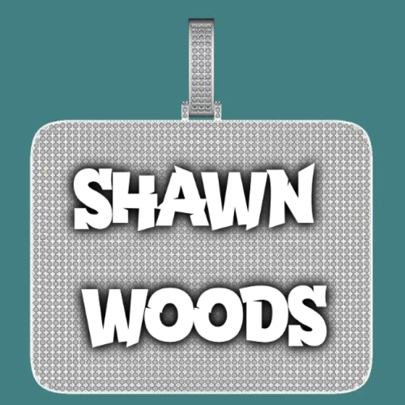 CUSTOM LETTER NECKLACE 3D BIG SQUARE sold by The GUU Shop