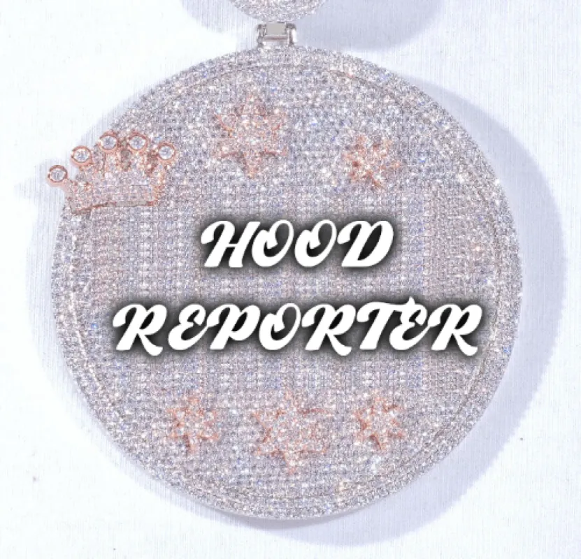 CUSTOM LETTER NECKLACE 3D BIG CROWN DISC sold by The GUU Shop