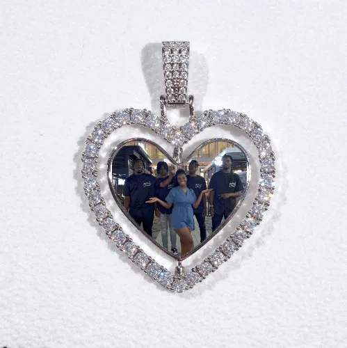 3D Spinning 2-Faced Heart Custom Picture Pendant sold by The GUU Shop