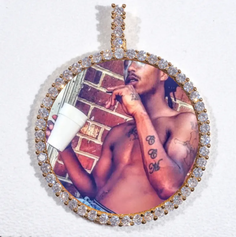 LARGE 3D CIRCLE CUSTOM PICTURE PENDANT sold by The GUU Shop