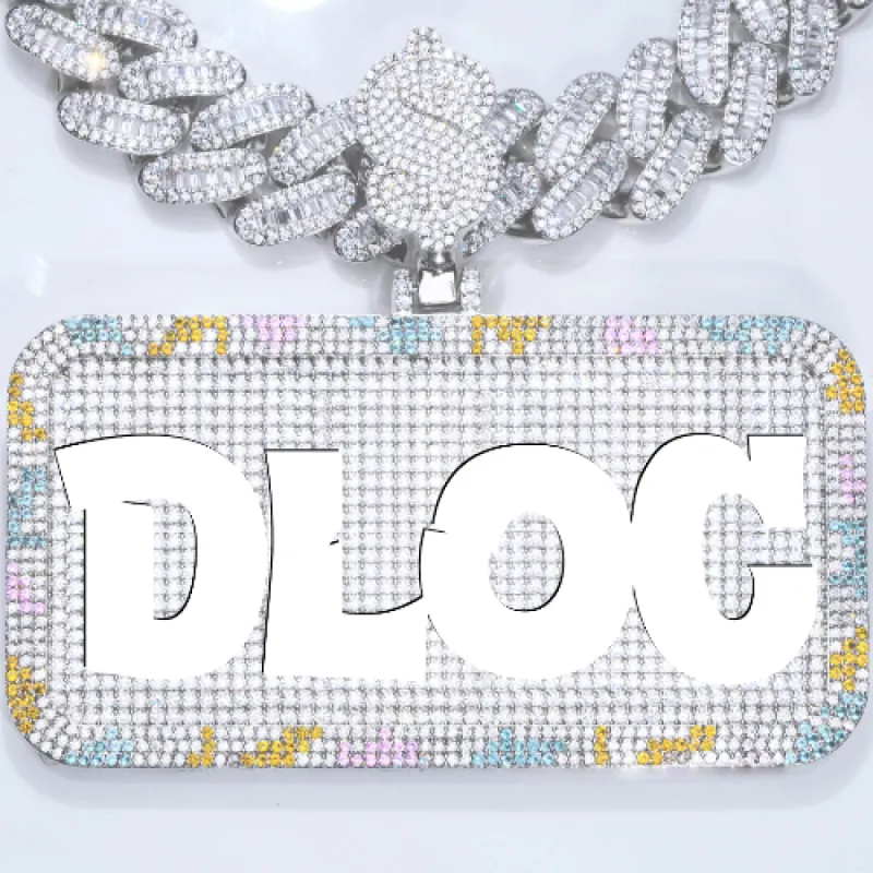 CUSTOM LETTER NECKLACE 3D COLORFUL SQUARE sold by The GUU Shop