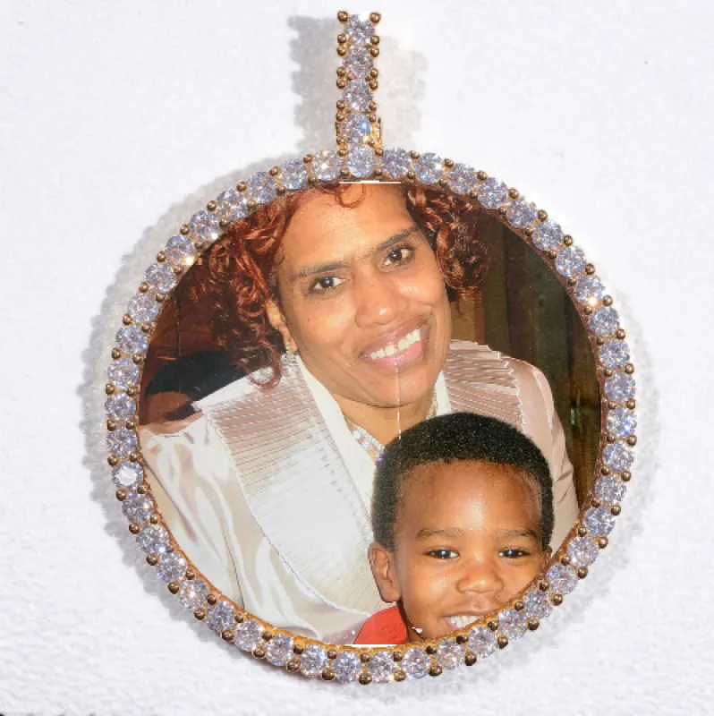 LARGE 3D CIRCLE CUSTOM PICTURE PENDANT sold by The GUU Shop