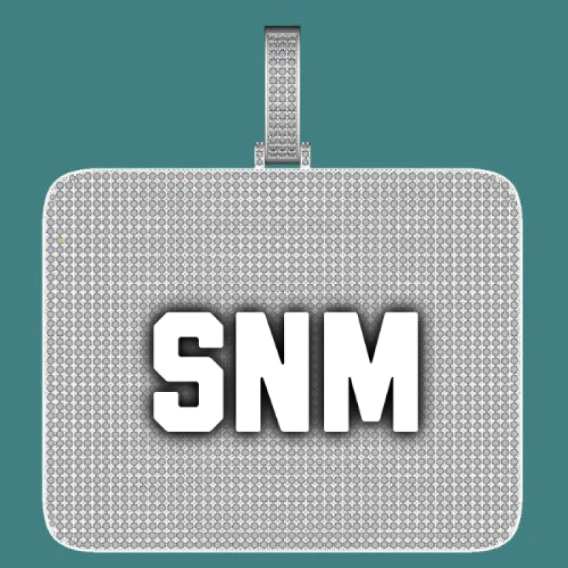 CUSTOM LETTER NECKLACE 3D BIG SQUARE sold by The GUU Shop