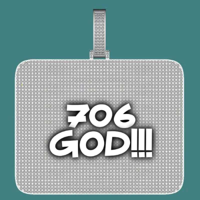 CUSTOM LETTER NECKLACE 3D BIG SQUARE sold by The GUU Shop