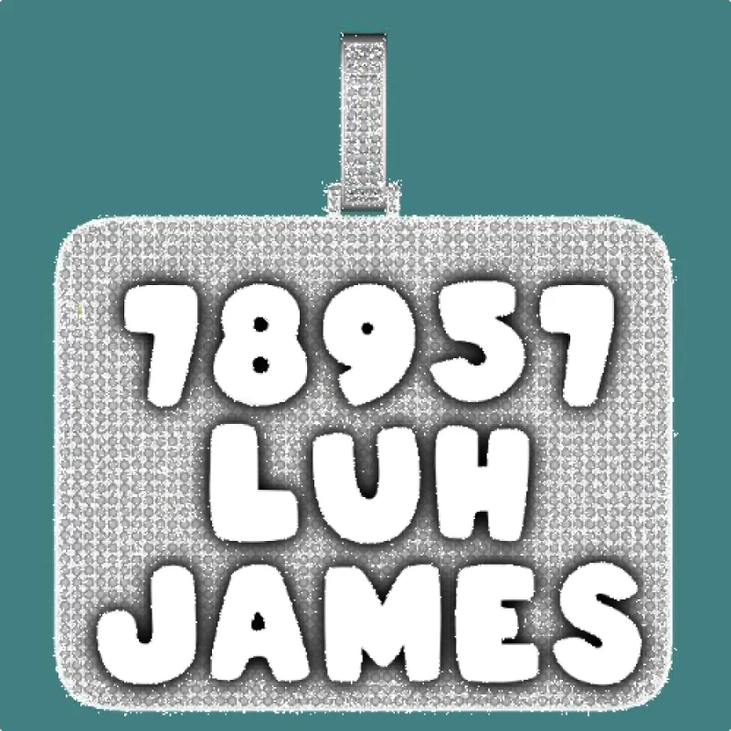 CUSTOM LETTER NECKLACE 3D BIG SQUARE sold by The GUU Shop