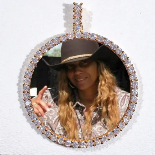 LARGE 3D CIRCLE CUSTOM PICTURE PENDANT sold by The GUU Shop