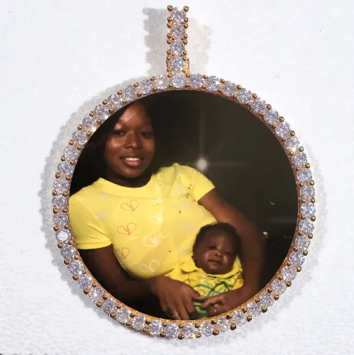 LARGE 3D CIRCLE CUSTOM PICTURE PENDANT sold by The GUU Shop