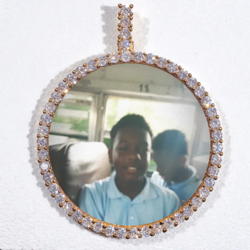 LARGE 3D CIRCLE CUSTOM PICTURE PENDANT sold by The GUU Shop