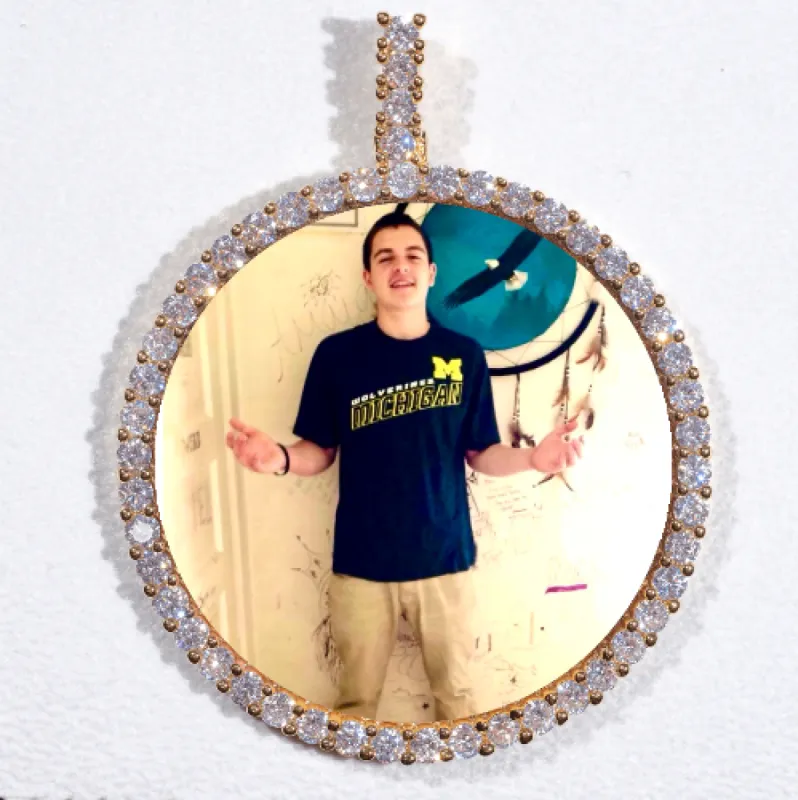 LARGE 3D CIRCLE CUSTOM PICTURE PENDANT sold by The GUU Shop