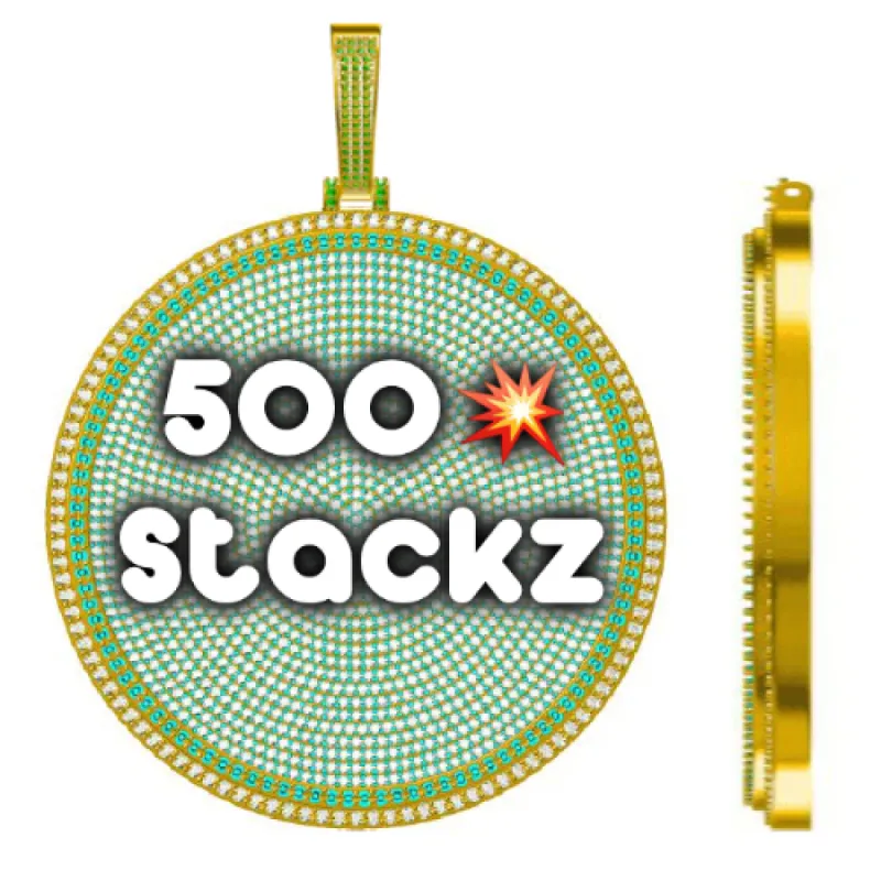 CUSTOM LETTER NECKLACE 3D BIG DISC sold by The GUU Shop